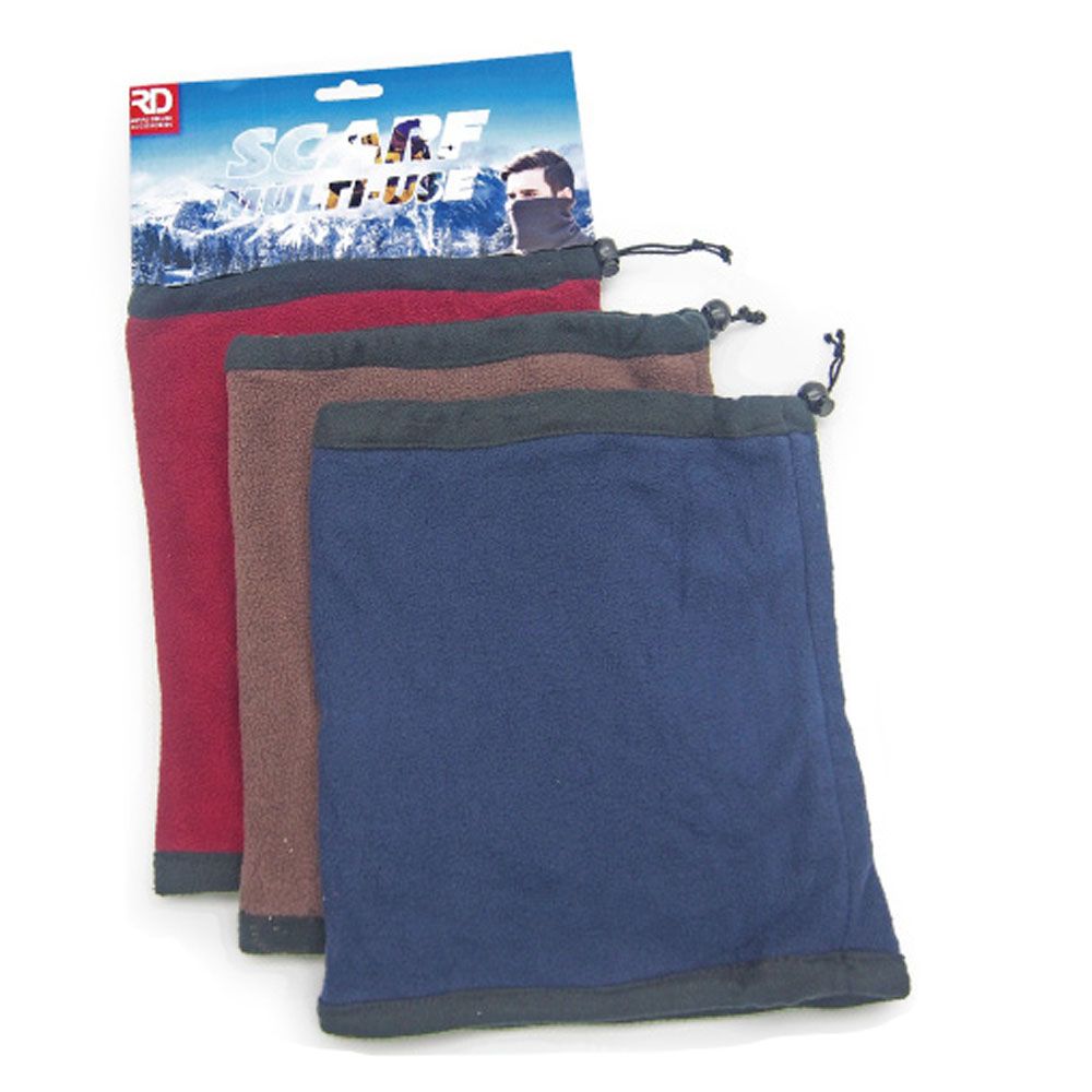 Fleece Lined Gaiter Scarf With Adjustable Strap at