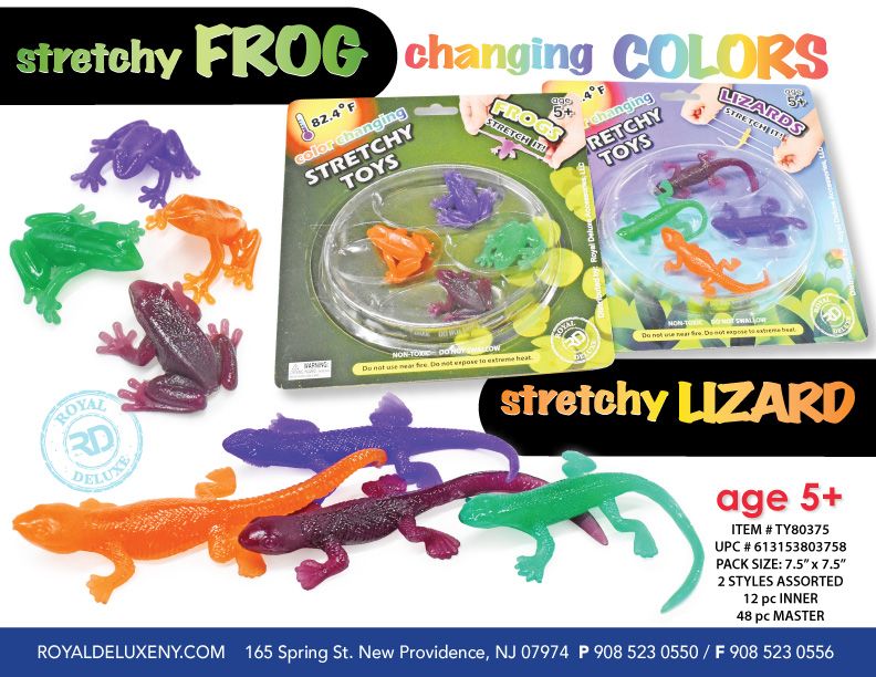 Stretchy Color Changing Lizard & Frog - at - royaldeluxeny.com