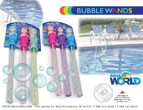 3pk Mermaid Bubble Wand