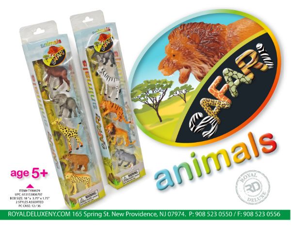 5pk Safari Animal Box Set