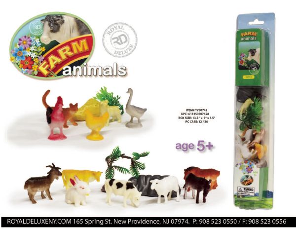 16 Pc Mini Farm Animal Figures