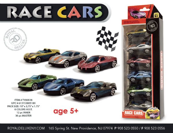 6pk Die Cast Racers