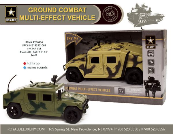 Us Army Jumbo Vehicle Toy Set - With Lights And Sound