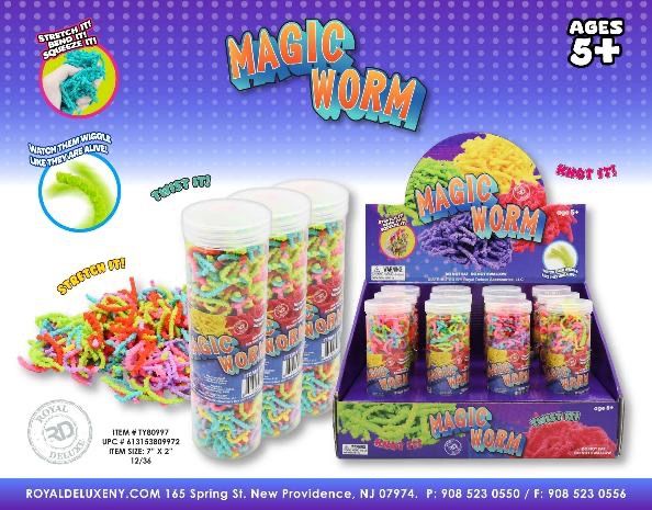 Magic Worm In Jumbo Tube Rainbow