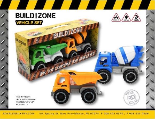 2pk Jumbo Construction Vehicle Cement Mixer And Dumb Truck