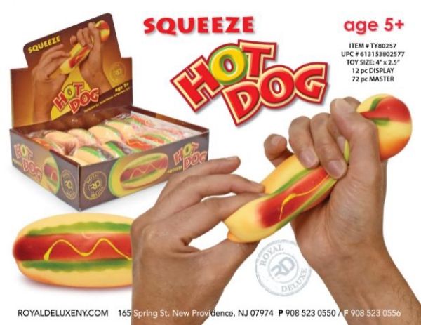 Hot Dog Squeeze Toy