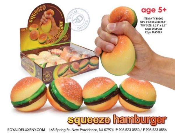 Hamburger Squeeze Toy