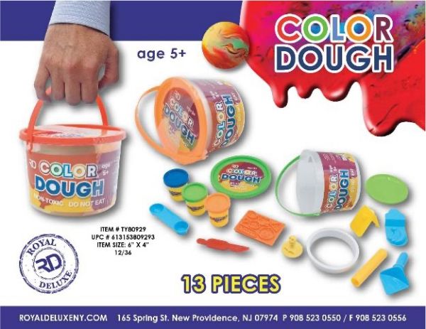 Play Dough Pail With Cut Out Shapes
