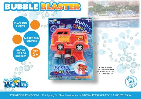 Fire Truck With Light And Sound Battery Bubble Gun