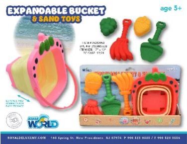 Expandable Shovel And Pail Set Strawberry Theme