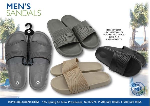 Mens Wavy Slide Sandal