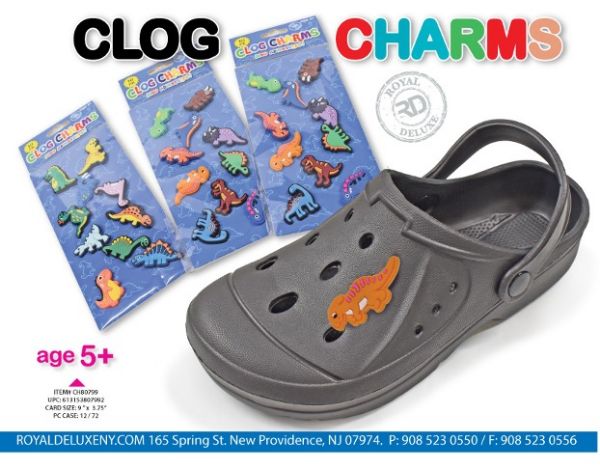 10pk Clog Charms Dino