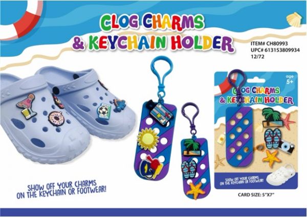 Clog Charms And Carabiner Keychain Holder Fun In The Sun Theme