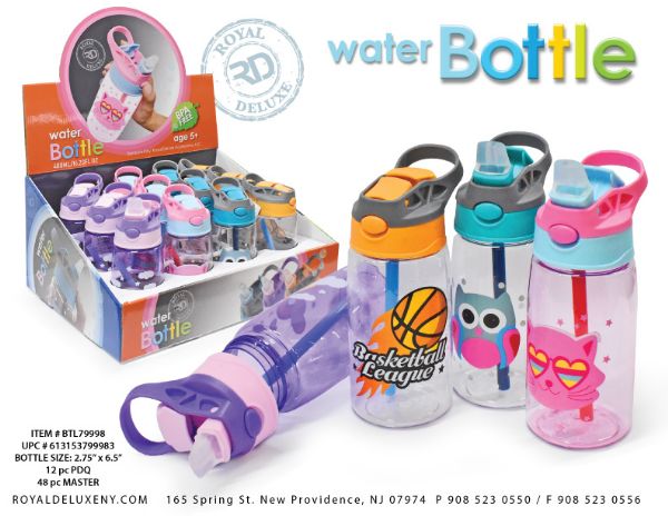 AutO-Open Spout Kids Water Bottle With Carrying Handle