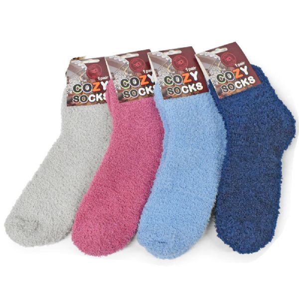 1 Pair Cozy Socks In Solid Colors Assorted