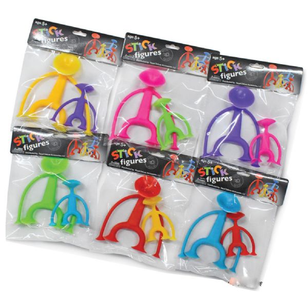 Stick Figures 2pk Suction Cup Buddies