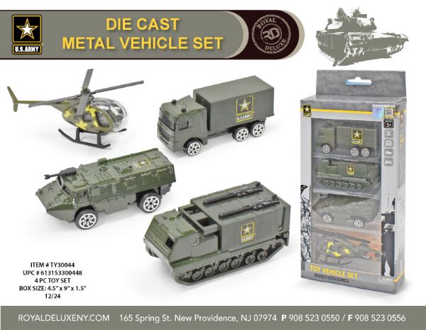 Us Army 4pc Toy Vehicle Set