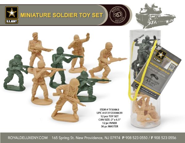 Us Army 12pcs Toy Soldier Bundle In Cylinder