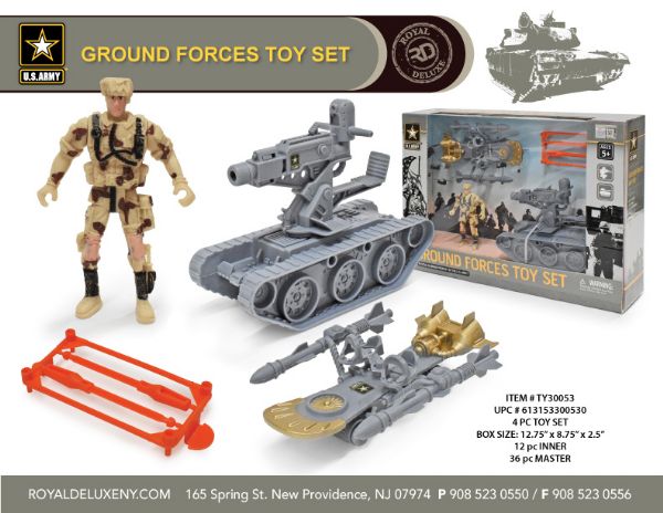 Us Army Boxed Toy Soldier & Vehicle Set