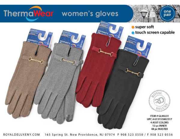 Women's Fashion Glove W/ Touch Screen Capability