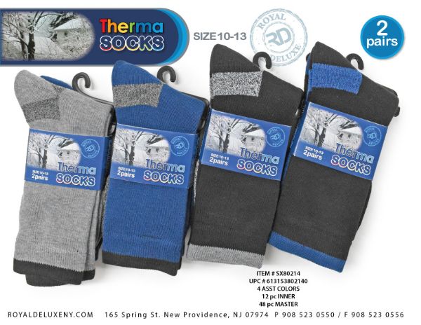 Men's 2pk Thermal Socks