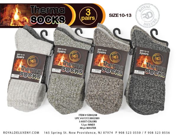 Men's 3pk Thermal Socks