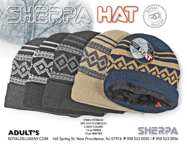 Men's Sherpa Lined Knit Hat