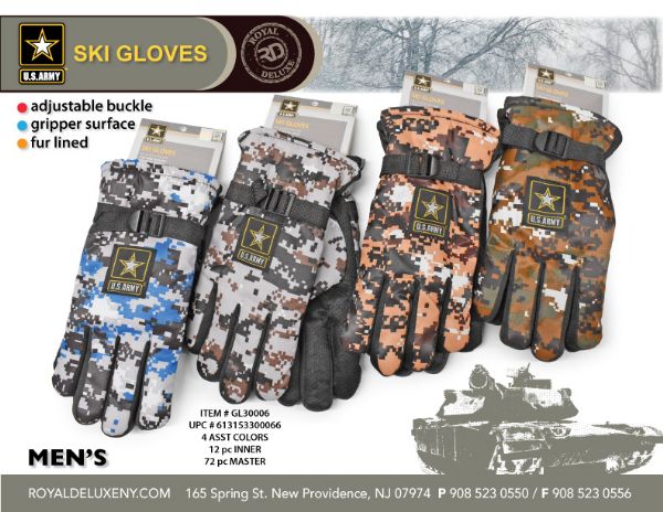 Us Army - Mens Ski Gloves - Star Symbol
