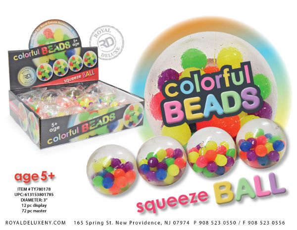 Colorful Bead Squeeze Ball