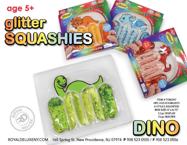 Dino Squashies In Window Box 10"x9"