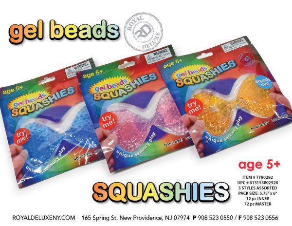 Gel Bead Squashies Bow In Foil Package 6"x6"