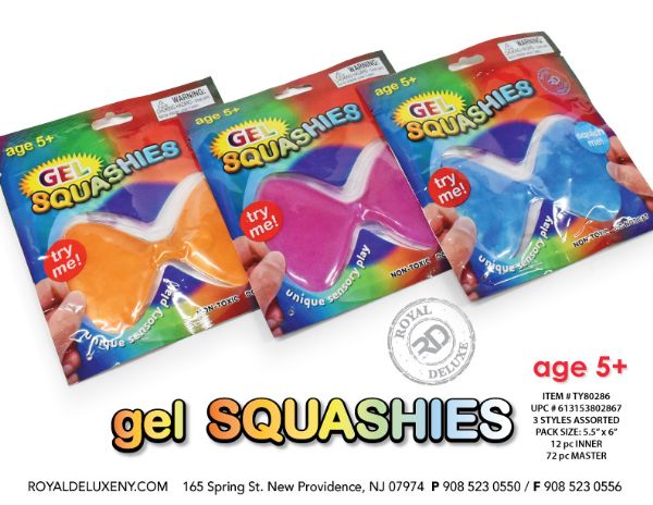 Gel Squashies Bow In Foil Package 6"x6"