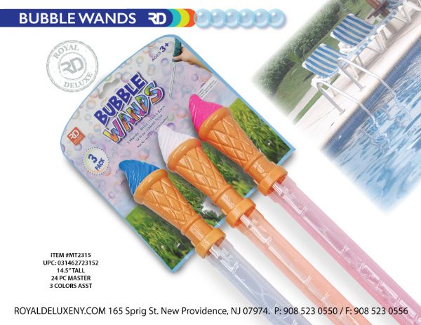 3pk Ice Cream Bubble Wand