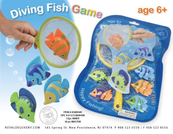 Diving Fishing Set W/ Net And Fish