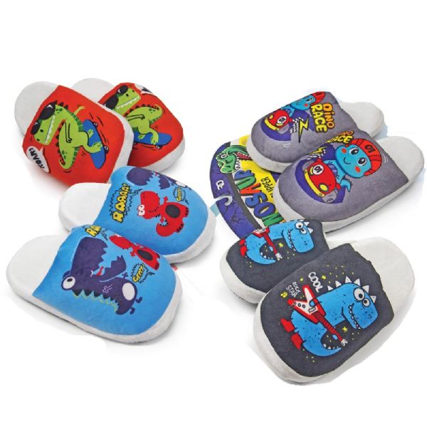Plush Novelty Dinosaur Kid's Slippers