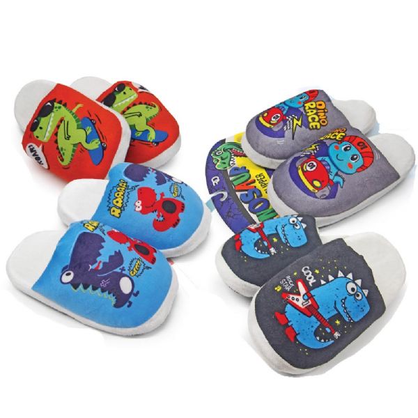 Plush Novelty Dinosaur Kid's Slippers