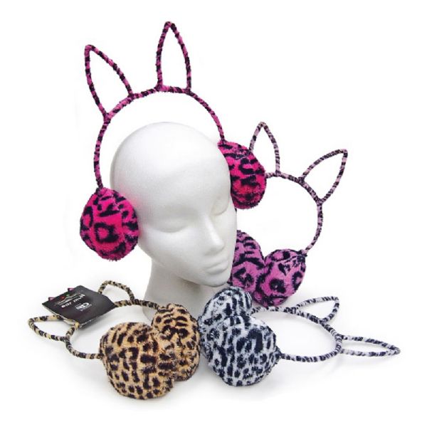 Animal Print Cat Ear Design Earmuffs