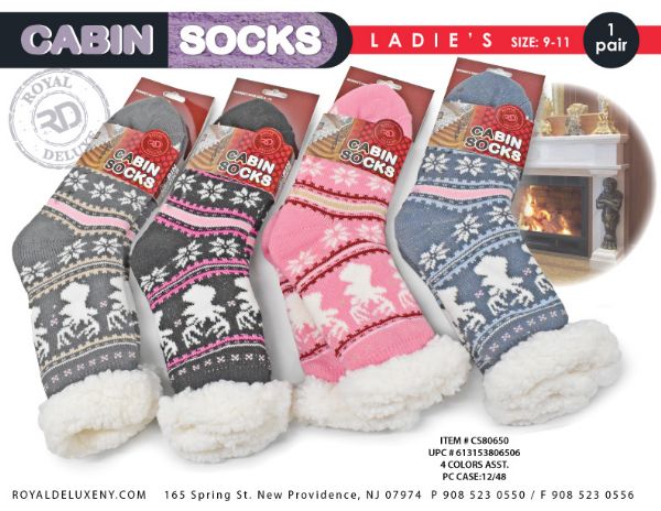 Women's Sherpa Lined Cabin Socks