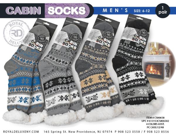 Men's Sherp Lined Cabin Socks