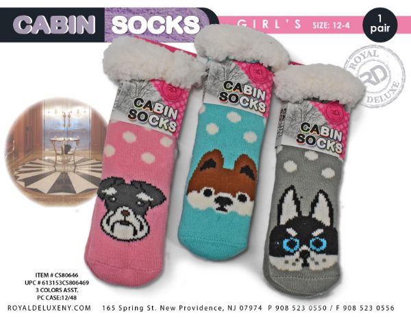 Girl's Sherpa Cabin Socks
