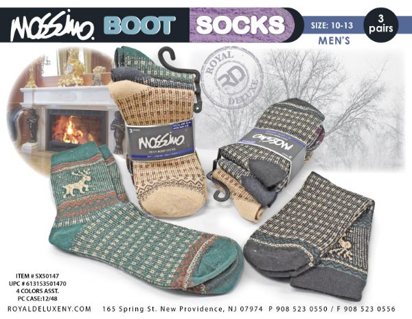 Mossimo 3pk Mens Fashion Thermal Boot Socks