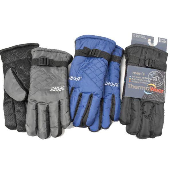 Men's Ski Gloves With Adjustable Buckle