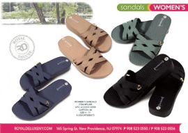 Womens Cross Over Strap Slide Sandal