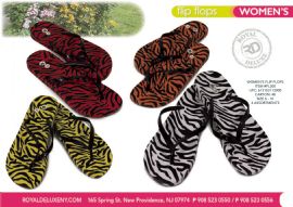 Women's Soft Flip Flop Zebra Prints