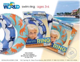 Kids Inflatable Ring Dino & Shark ~ Small Size
