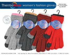 Women's Tonal Trim Sweater Knit Fashion Glove