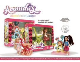 Amanda's Play Set Stroller And Carousel Doll Sets