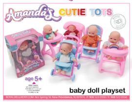 Baby Doll With Stroller And High Chair