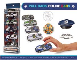 5pk Pull Back Police Cars