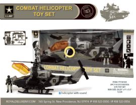 Us Army Light And Sound Helicopter And Action Figure - With Try me